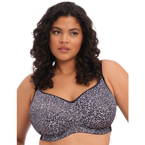 Goddess Celeste Non Wired Sports Bra - Gray Leopard