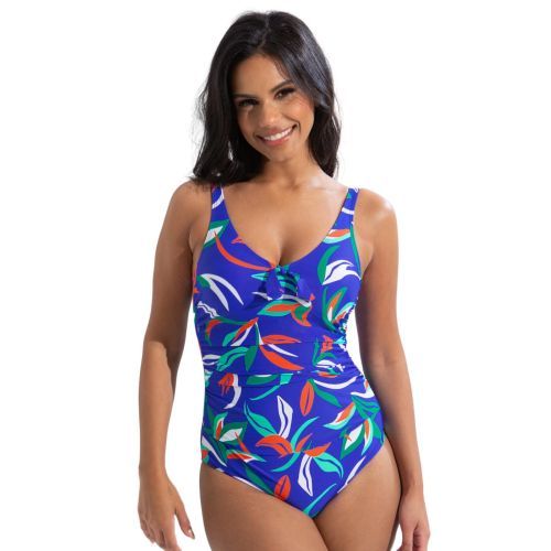 Pour Moi Freedom Tummy Control Swimsuit - Blue/Aqua