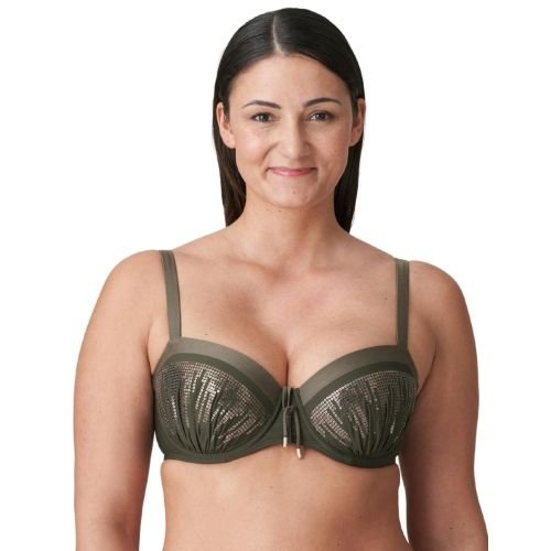 Prima Donna Swim Aracruz Padded Balcony Bikini Top - Kaki