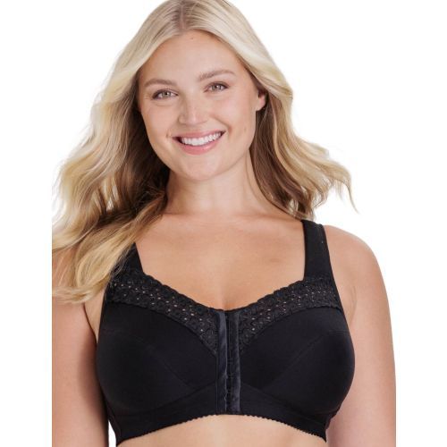 Miss Mary Of Sweden Broderie Anglaise Front Closure Bra - Black