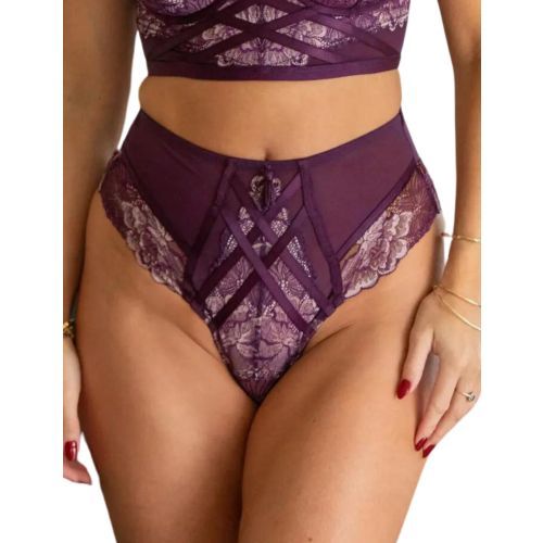 Pour Moi After Hours High Waist Brief - Blackberry/Pink