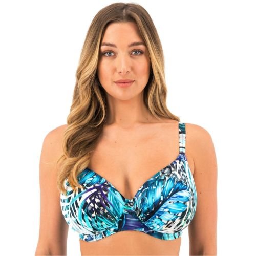 Fantasie Kabini Oasis Gathered Full Cup Bikini Top - Aegean