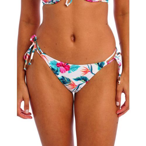 Freya Palm Paradise Tie Side Bikini Brief - White