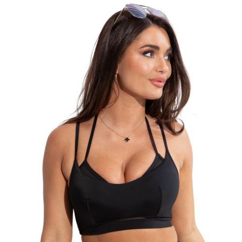 Pour Moi Sydney Double Strap Lightly Padded Bikini Top - Black