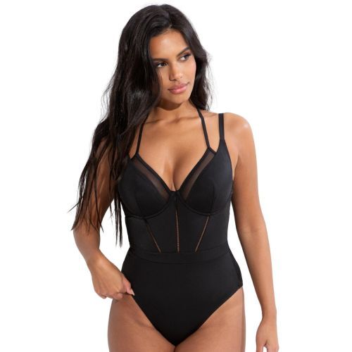 Pour Moi Sydney Double Strap Swimsuit - Black