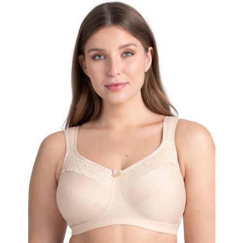 Miss Mary Of Sweden Cotton Non Wired Minimiser Bra - Beige