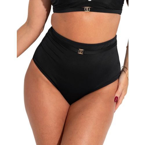 Pour Moi Fifth Avenue Super High Waist Control Bikini Brief - Black/White