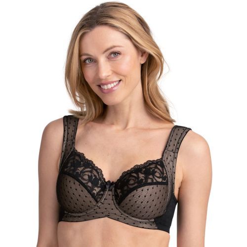 Miss Mary Of Sweden Dotty Delicious Bra - Black
