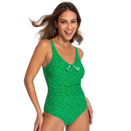 Pour Moi Getaway Swimsuit - Green/White