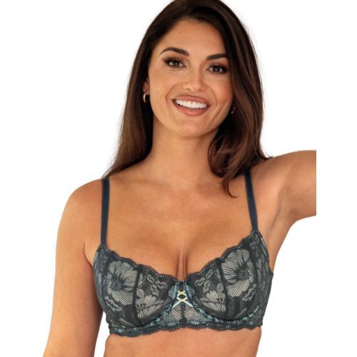 Pour Moi Atelier Lace Balcony Bra - 29526 Slate/Mint