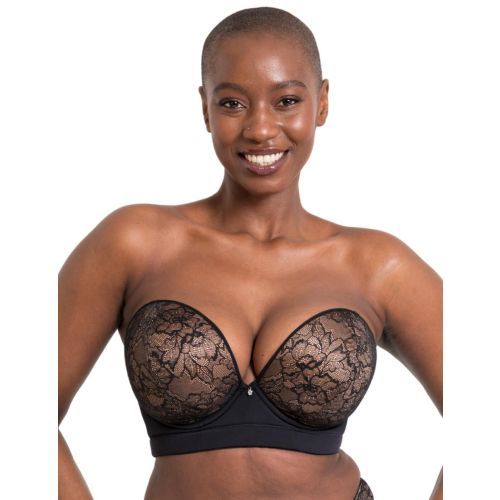 Curvy Kate Hey Girls Superplunge Strapless Bra - Black/Latte