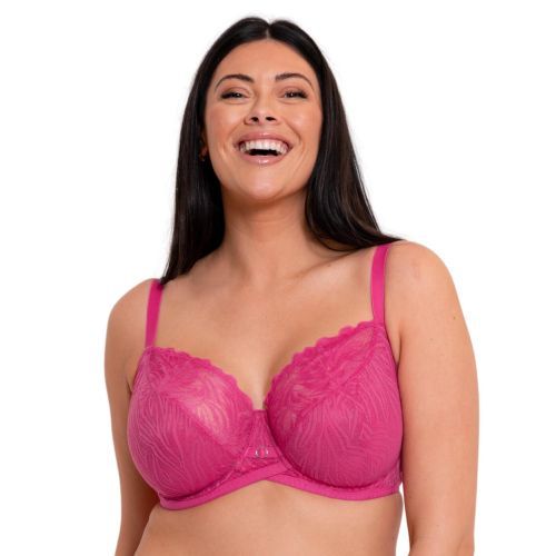 Curvy Kate Lace Daze Balcony Bra - Lipstick Pink