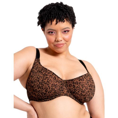 Curvy Kate Cool Cat Balcony Bra - Leopard Brown