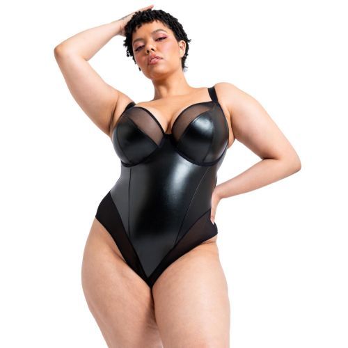 Curvy Kate Rebelle Plunge Body Suit - Black