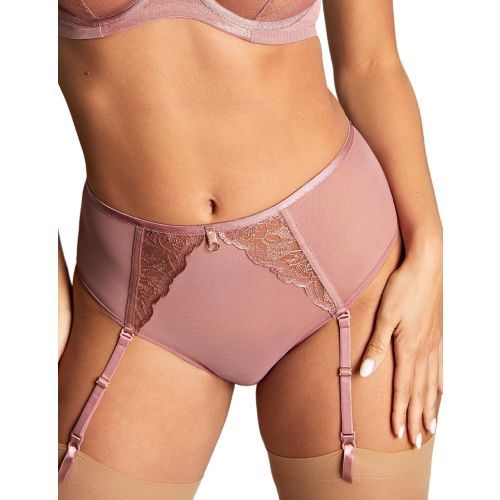 Panache Rosa Suspender Brief - Rose Gold