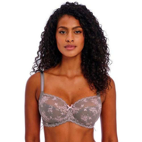 Freya Offbeat Decadence Side Support Bra - Grey/Pink