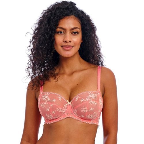 Freya Offbeat Decadence Side Support Bra - Sunset Coral