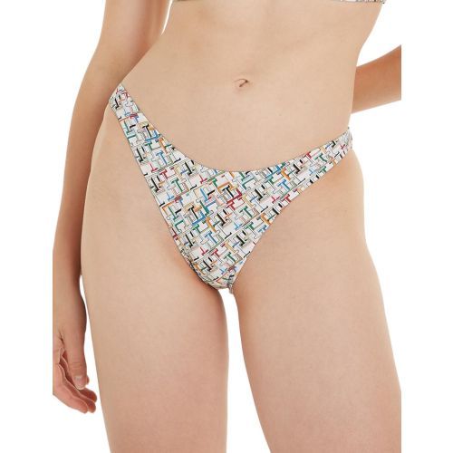 Tommy Hilfiger TH Monogram Cheeky High Leg Bikini Brief - TH Multi Monogram Calico