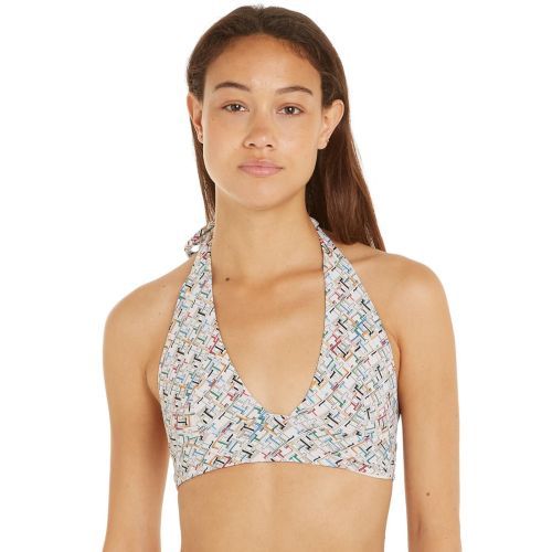 Tommy Hilfiger TH Monogram Triangle Bikini Top - TH Multi Monogram Calico
