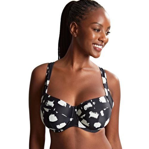 Panache Olivia Full Cup Bikini Top - Black Sand Print