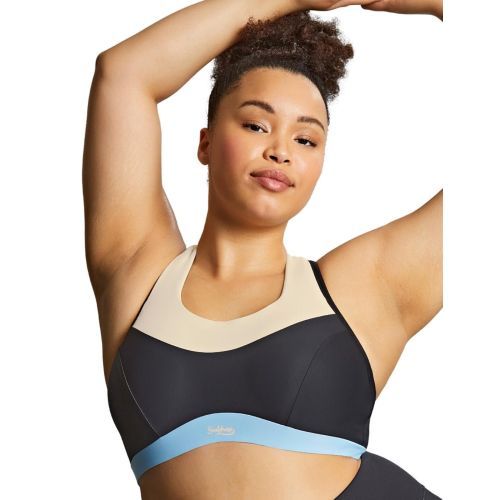 Sculptresse by Panache Upbeat Non Padded Sports Bra - Black/Chalk