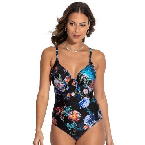 Pour Moi Lisbon Swimsuit - Black Floral