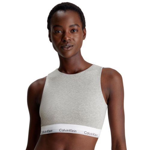 Calvin Klein Modern Cotton Unlined Bralette - Grey Heather