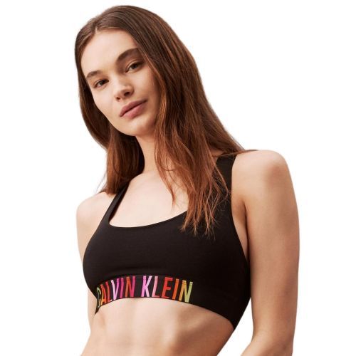 Calvin Klein Intense Power Pride Unlined Bralette - Black / Ombre Pride