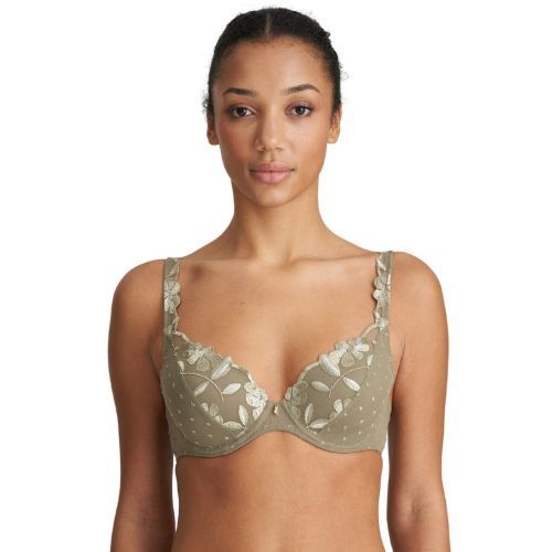 Marie Jo Agnes Padded Plunge Bra - Golden Olive