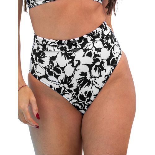 Pour Moi Cali Recycled Tummy Control Bikini Brief - Black/White