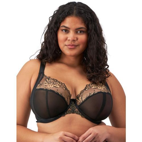 Elomi Teagan Plunge Bra - Black/Almond