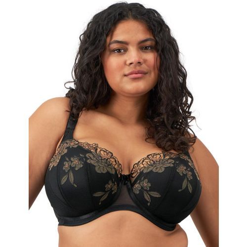 Elomi Teagan Padded Half Cup Bra - Black/Almond