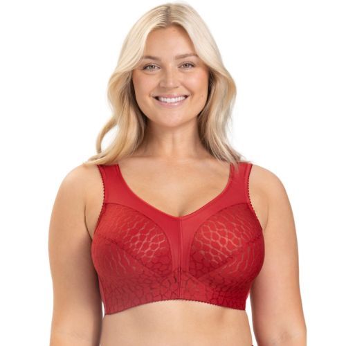Miss Mary Of Sweden Lovely Jacquard Non Wired Full Cup Bra - English Red