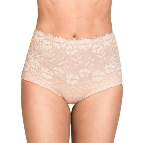 Miss Mary Of Sweden Jacquard & Lace Deep Brief - Beige