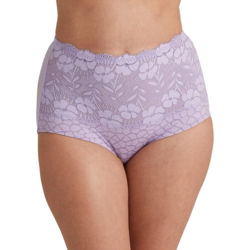 Miss Mary Of Sweden Jacquard & Lace Deep Brief - Lavender