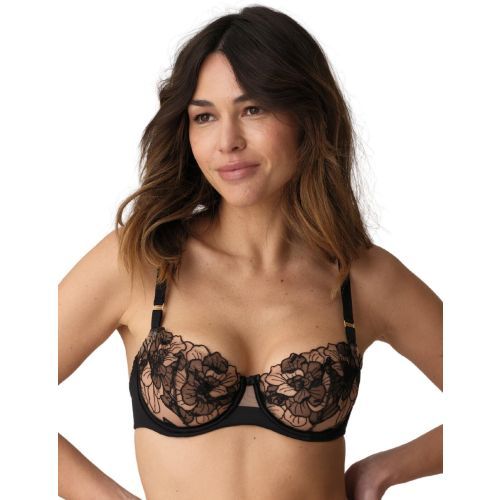 Marie Jo Sancha Balcony Vertical Seam Bra - Black