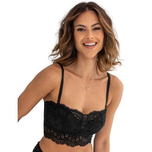 Pour Moi Swoon Longline Bra - Black