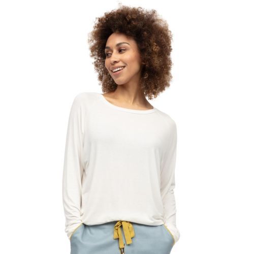 Cyberjammies Piper Slouch Jersey Pyjama Top - White