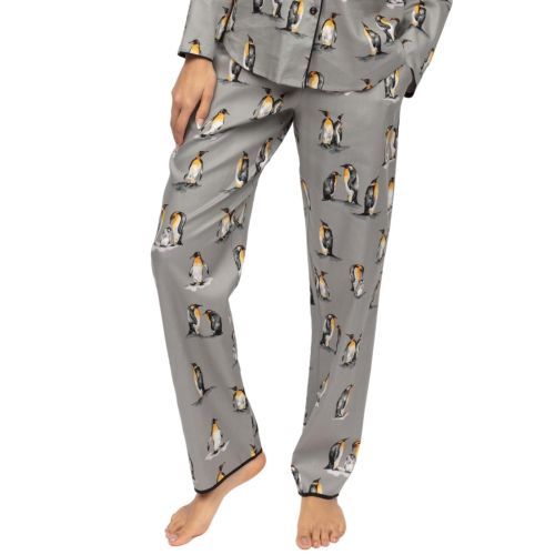 Cyberjammies Parker Penguin Print Pyjama Bottoms - Grey Mix