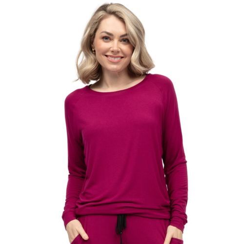 Cyberjammies Penelope Slouch Jersey Pyjama Top - Berry