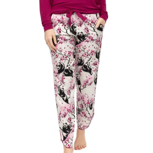 Cyberjammies Penelope Panda Print Pyjama Bottoms - White Mix