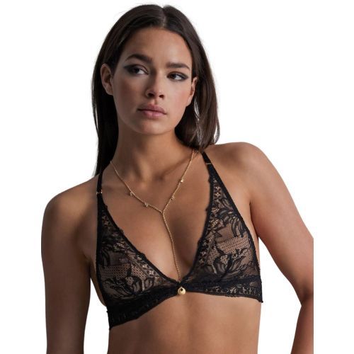 Aubade Gold Pleasure Triangle Bra - Black Light