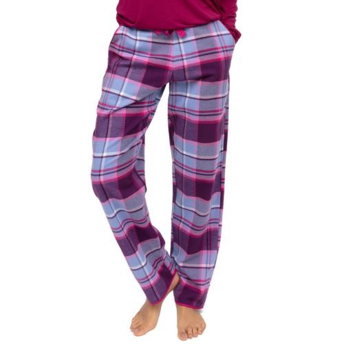 Cyberjammies Hazel Brushed Check Pyjama Bottoms - Dark Purple Mix
