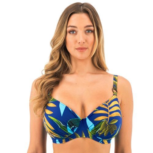 Fantasie Pichola Gathered Full Cup Bikini Top - Tropical Blue
