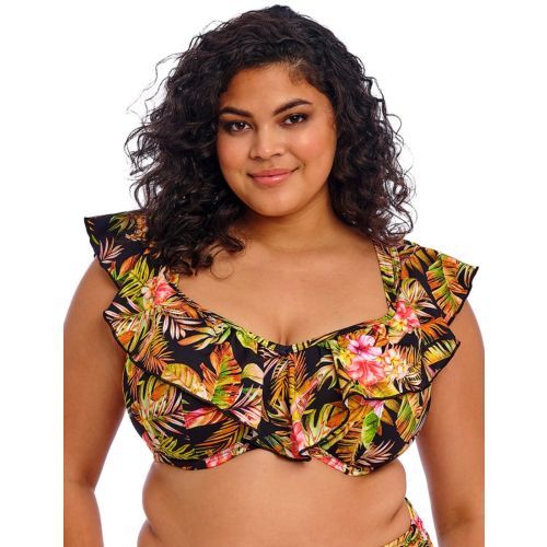 Elomi Tiger Valley Underwired Bikini Top - Black