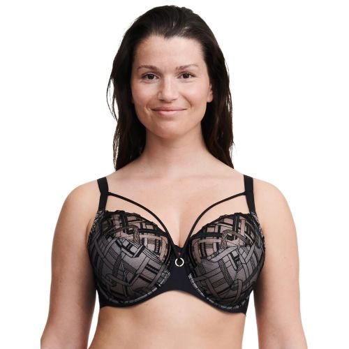 Chantelle Graphic Support Full Cup Bra - Black