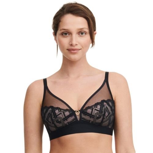 Chantelle Graphic Support Non Wired Bra - Black