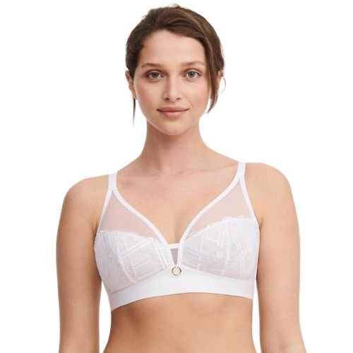 Chantelle Graphic Support Non Wired Bra - White