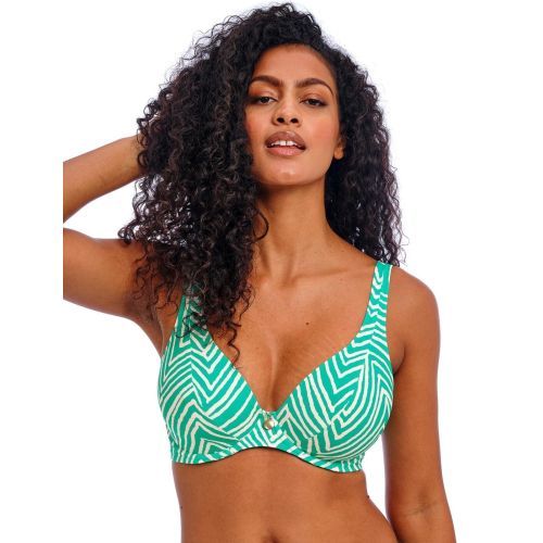 Freya Fiji Falls High Apex Bikini Top - Marine