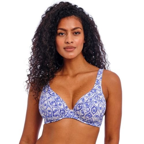 Freya Ocean Breeze High Apex Bikini Top - Denim